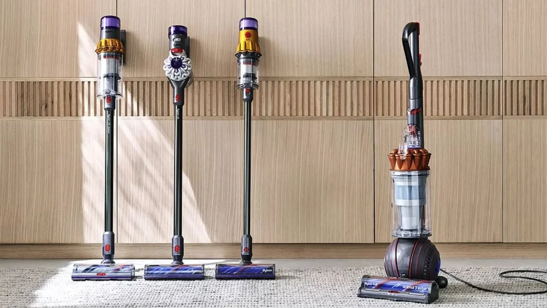 Aspirador Dyson sin cable en uso