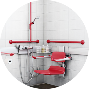 Ducha y asiento ajustable